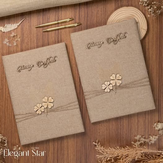 Four Leaf Clover Bohemian Certificate Design stationery collection