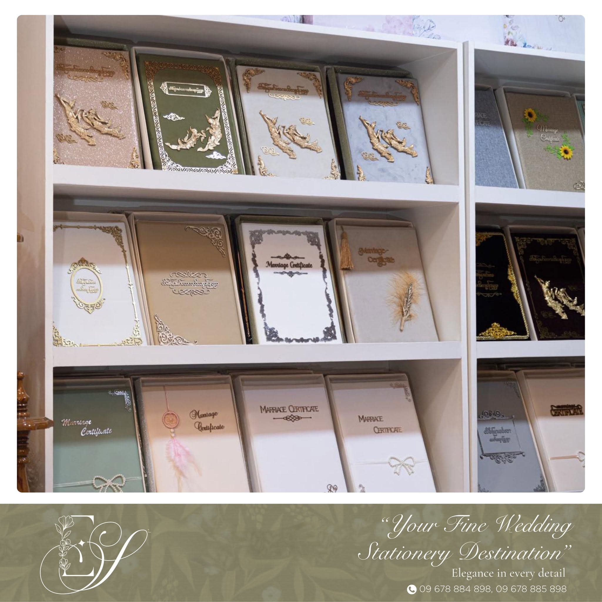 Elegant Star stationery references arranged in the studio
