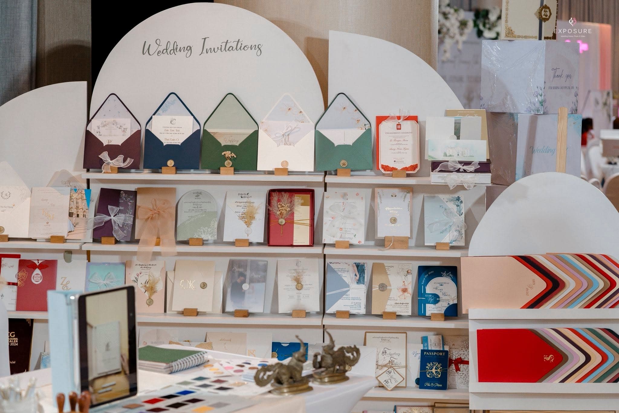 Elegant Star showroom with invitation suites and stationery references