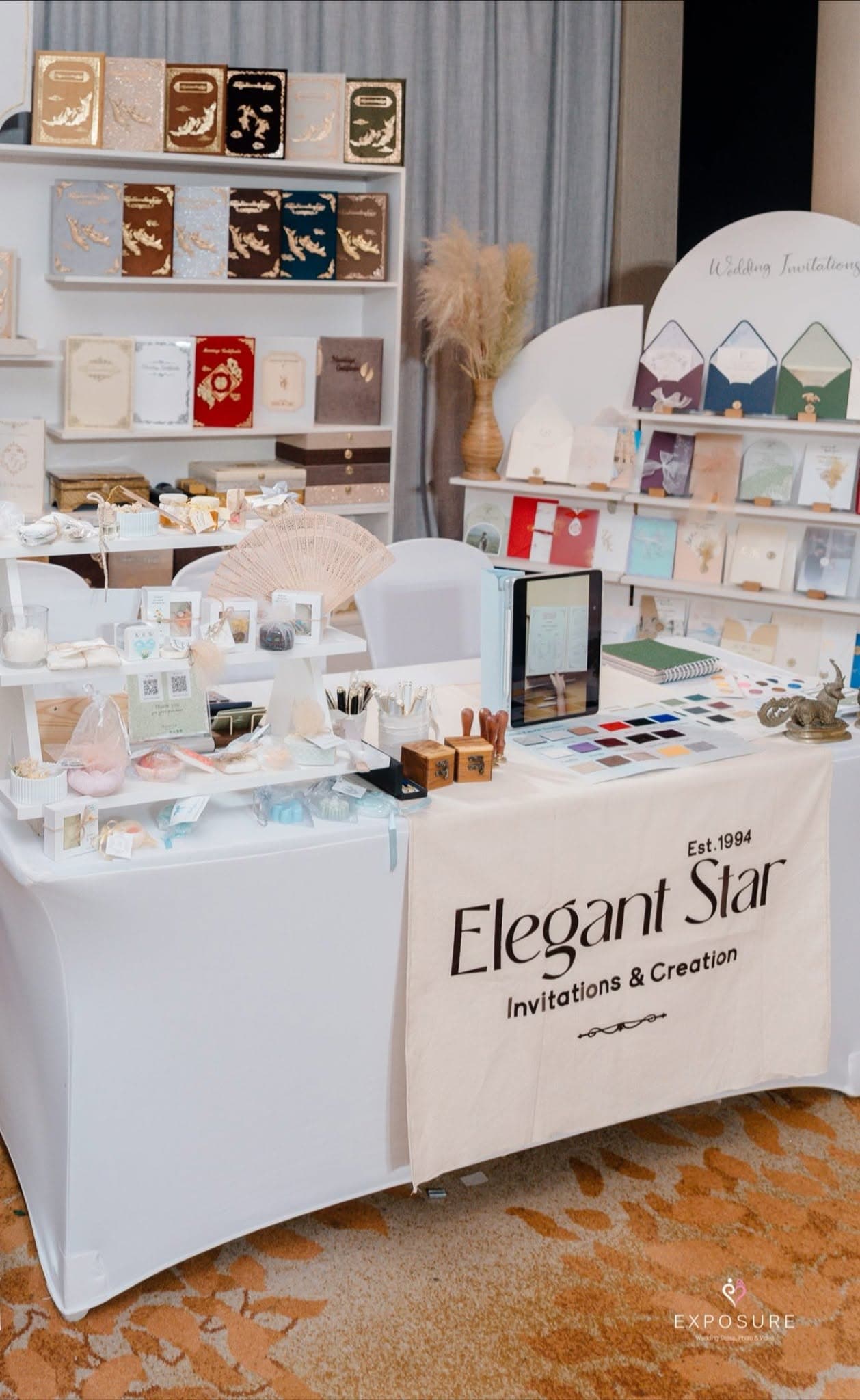 A signature Elegant Star stationery composition