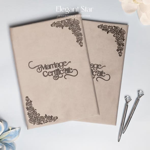 Luxury Timeless Velvet Certificate Holder cover 1