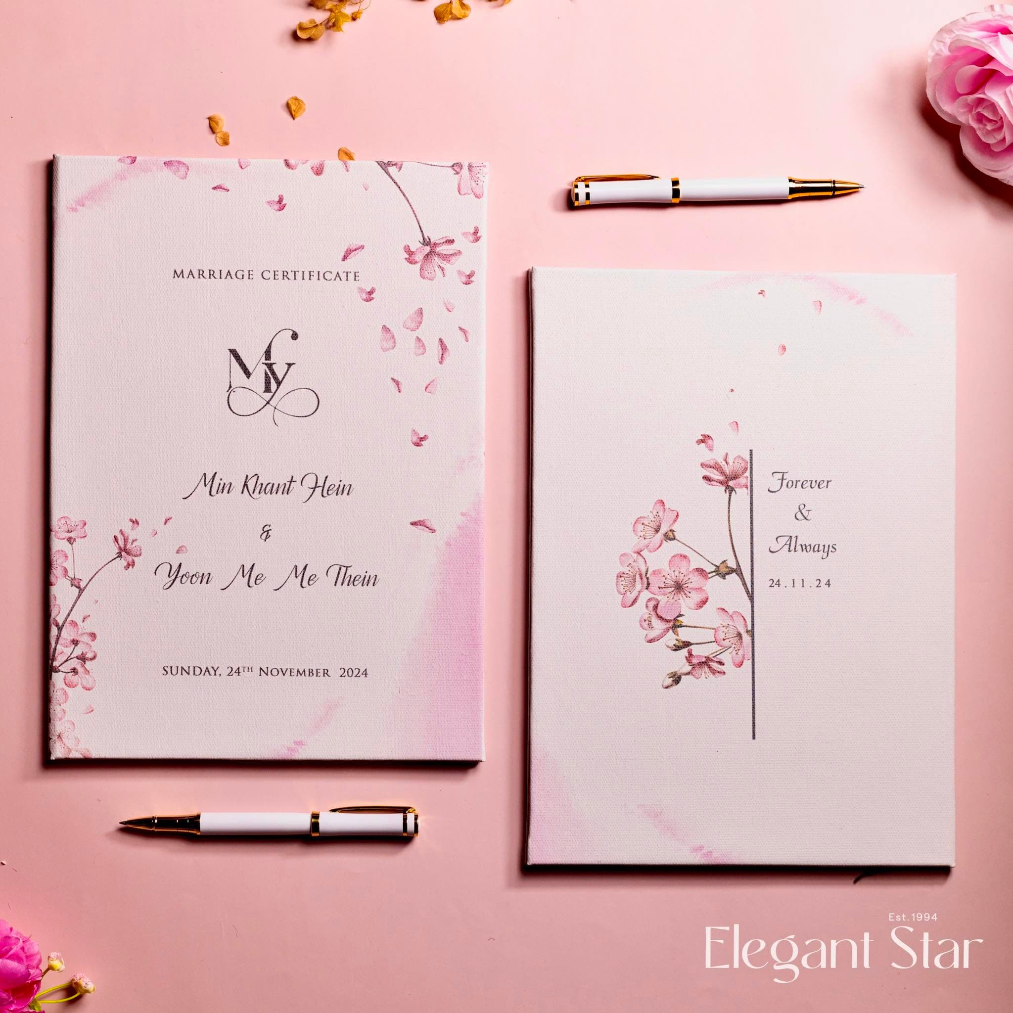Sakura Blossom Marriage Certificate cover 1