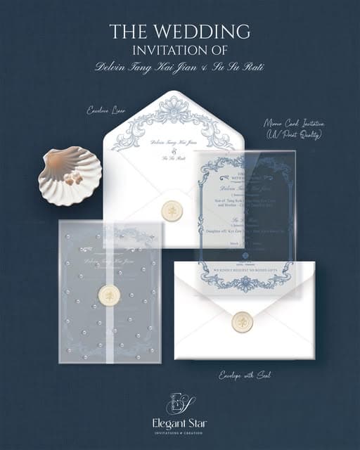 Acrylic Mirror Card Invitations cover 1